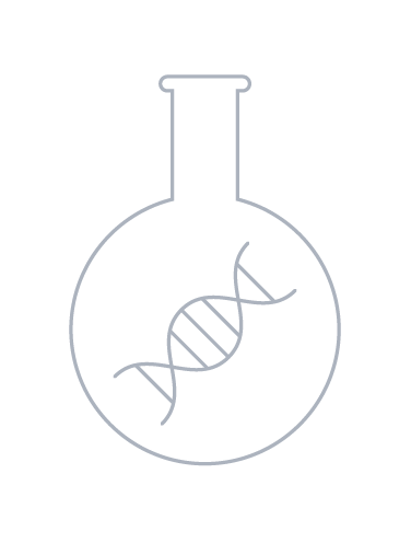 Scientific Beaker with DNA Icon To Represent Nurolift Mushrooms Undergoing Independent Lab Testing for DNA Purity
